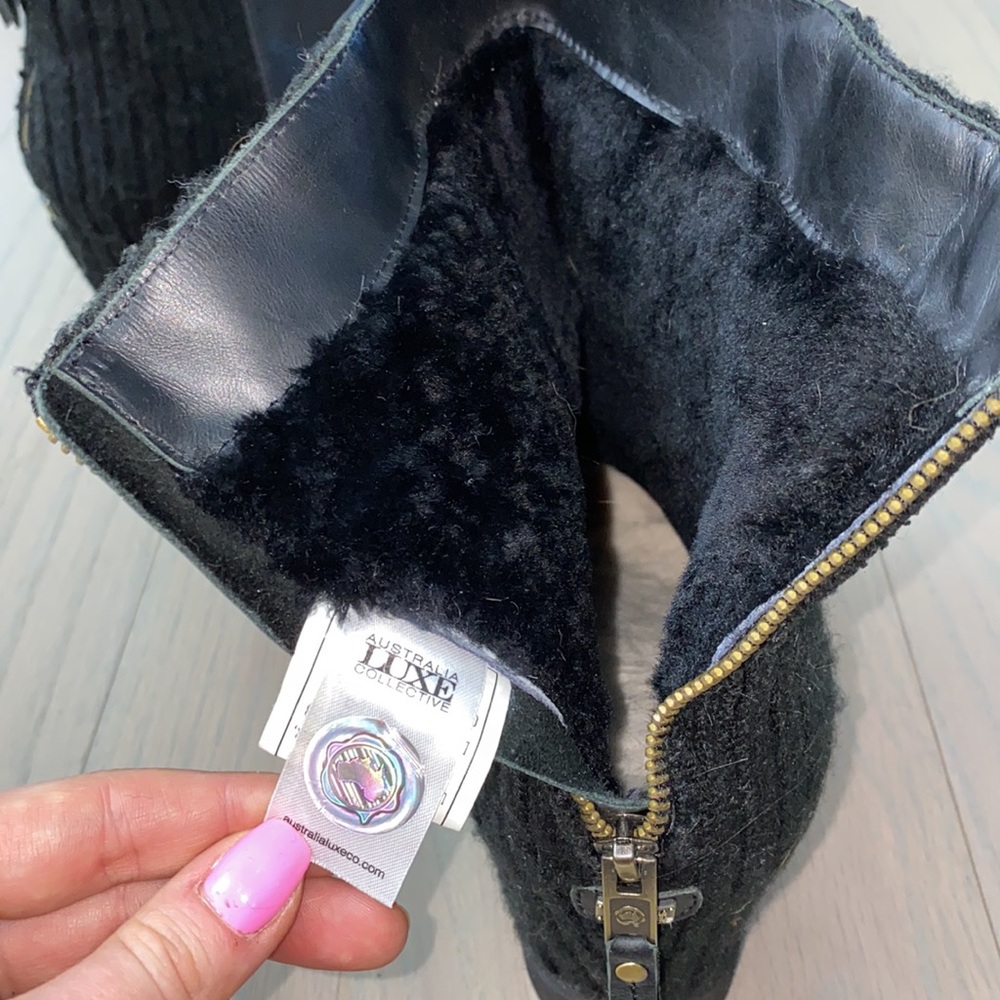 Hidden Wedge Shearling Boots - Picture 5 of 5